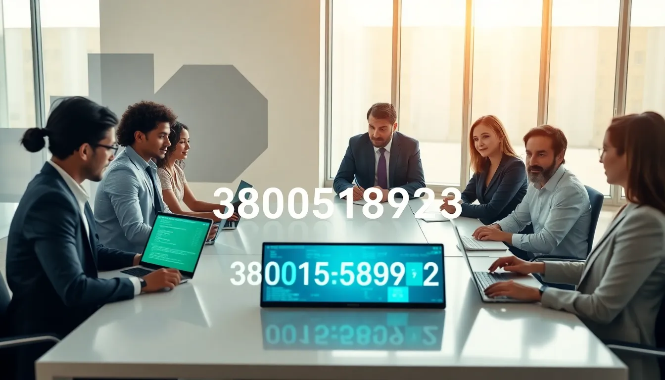 diverse professionals discussing numerical data in a modern office.
